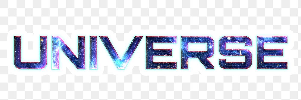 UNIVERSE sticker png typography word