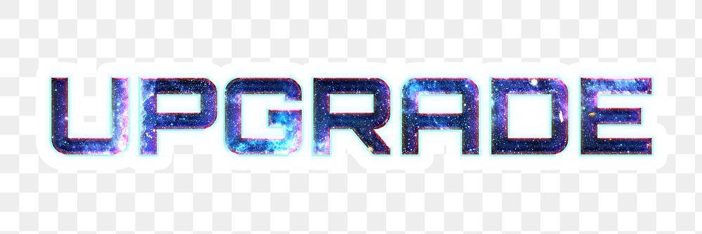 UPGRADE sticker png typography word