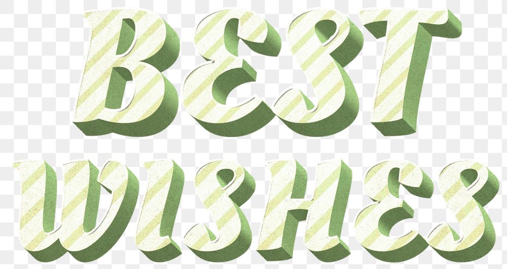Striped typography polka dot png best wishes