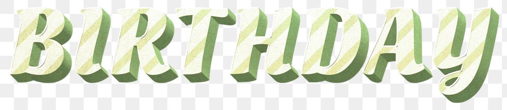 Striped typography polka dot png birthday