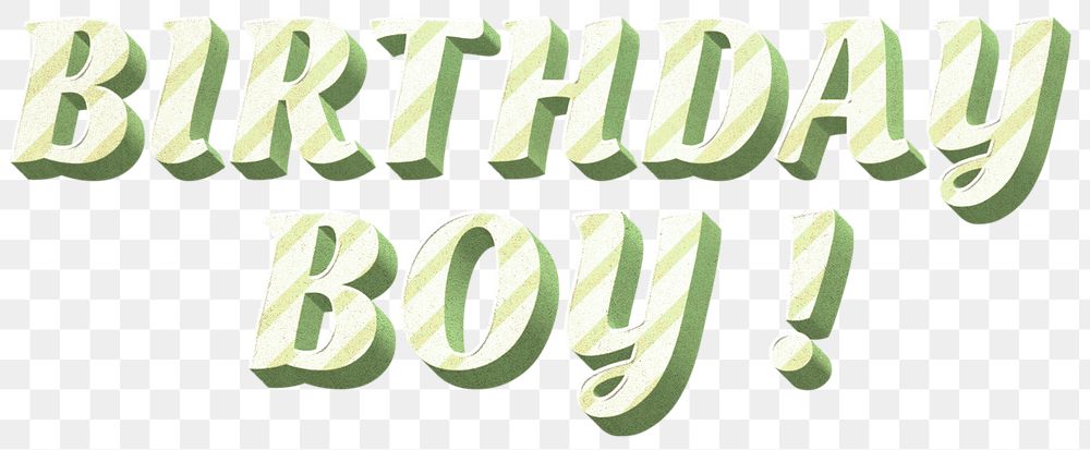 Striped typography polka dot png birthday boy!