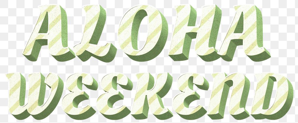 Greeting typography polka dot png aloha weekend