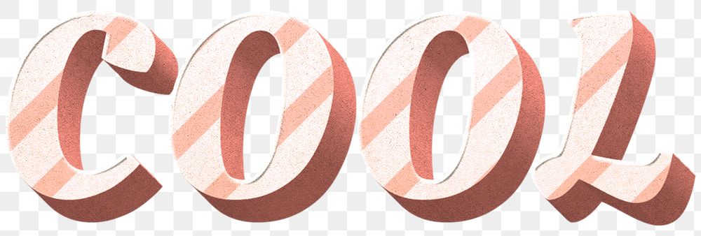 Png cool word candy cane typography
