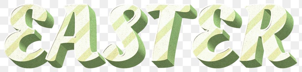 Green typography polka dot png easter