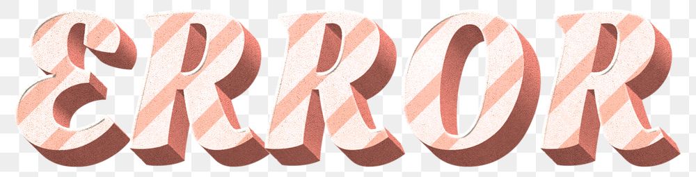 Png error word candy cane typography