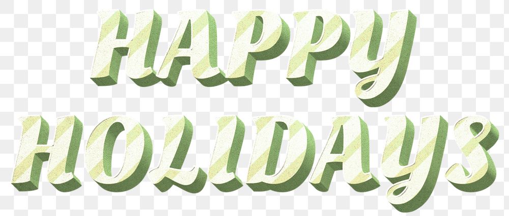 Greeting typography polka dot png happy holidays