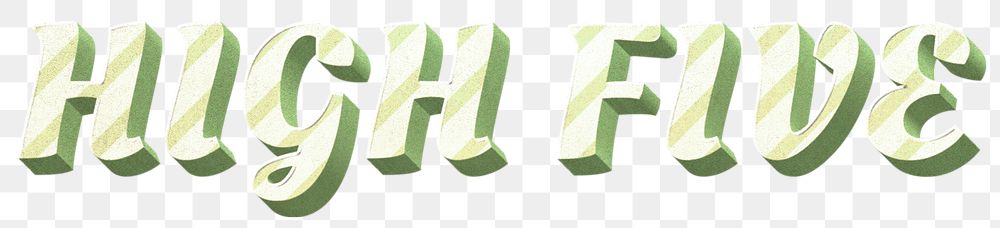Striped typography polka dot png high five