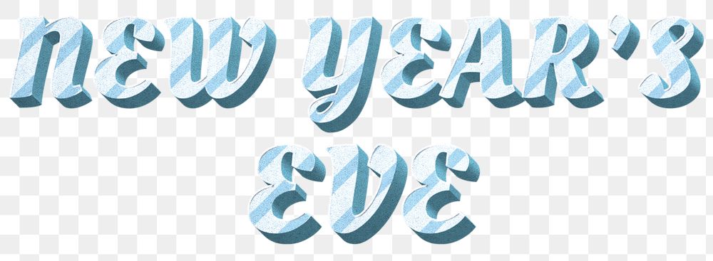 Png new year's eve text word pastel stripe patterned