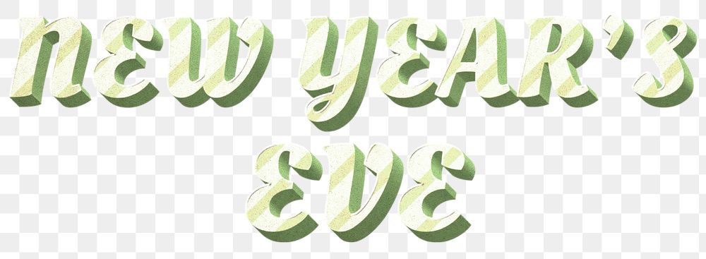 Striped typography polka dot png new year's eve
