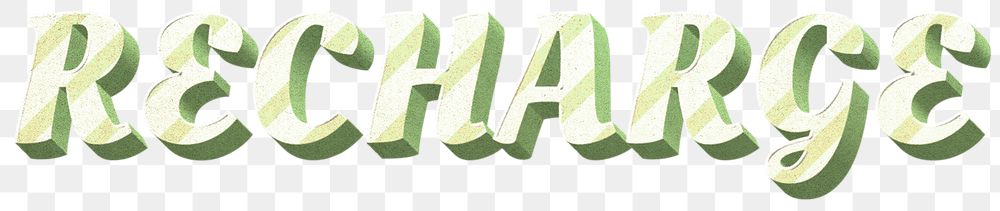 Striped typography polka dot png recharge