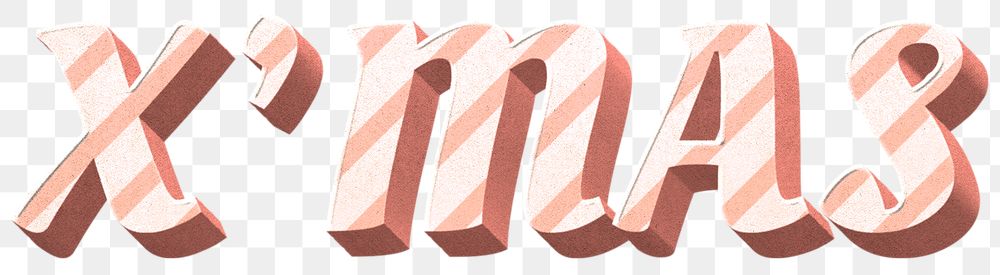 Png x'mas weekend word candy cane typography