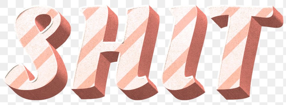 Png shit weekend word candy cane typography