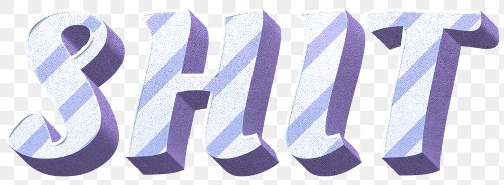Png shit word striped font typography