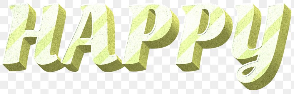 Png happy word striped font typography polka dot