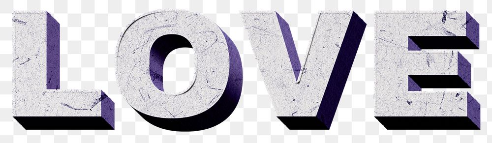 Love purple png word paper texture