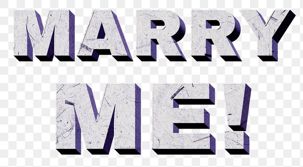 Marry Me! purple png quote paper texture