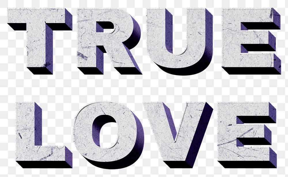 True Love purple png quote paper texture