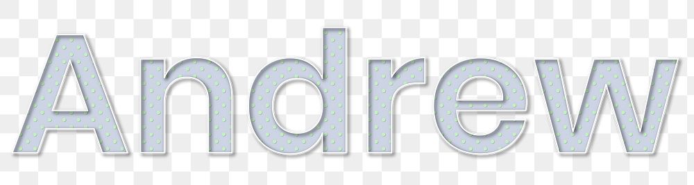 Andrew name png polka dot typography word