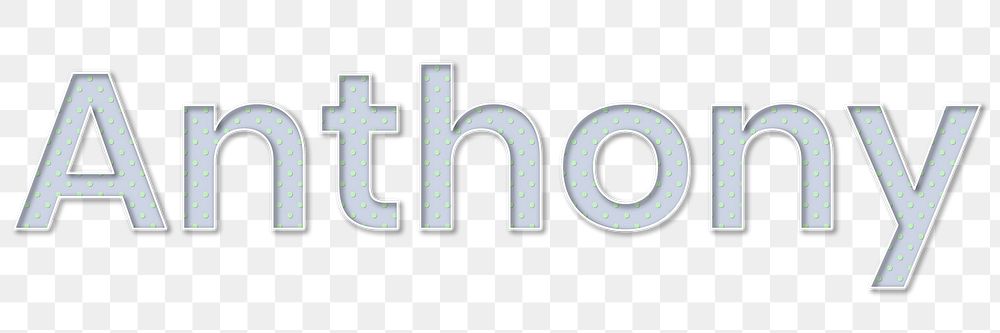 Anthony male name typography png