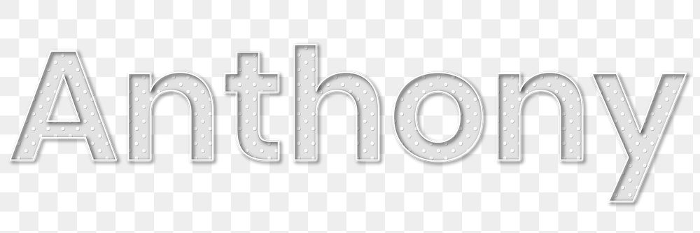 Anthony polka dot png typography text