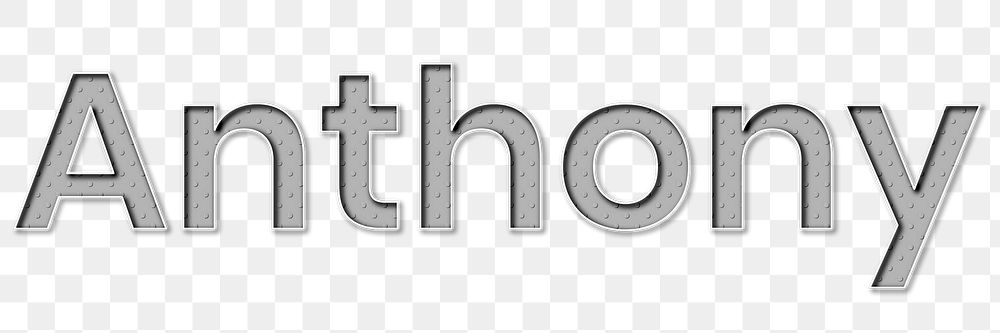 Anthony png male name typography