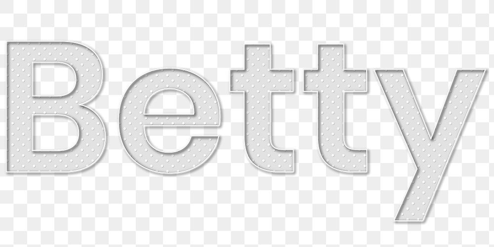Betty female name typography png Free PNG Sticker rawpixel