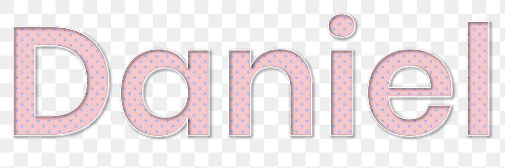 Daniel png typography pastel font