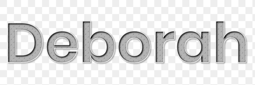 Deborah name png polka dot typography word