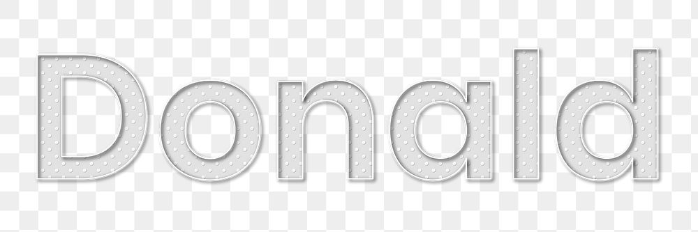 Donald name png polka dot typography word