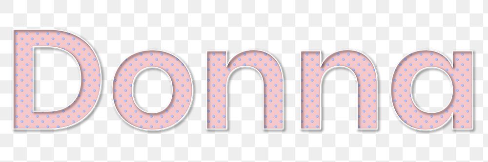 Donna name png polka dot typography word
