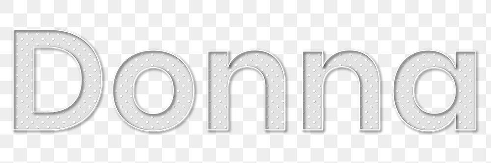 Donna female name typography png
