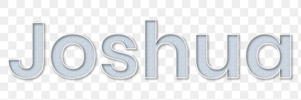 Joshua male name typography png
