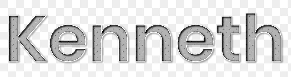 Kenneth male name typography png