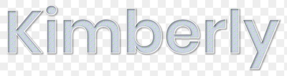 Kimberly name png polka dot typography word