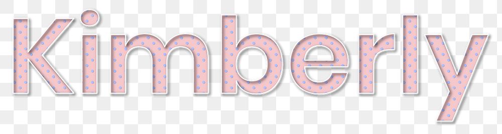 Kimberly png typography pastel font