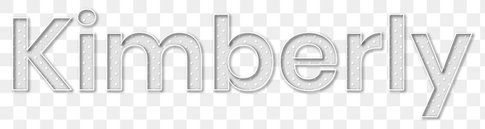 Png female name Kimberly typography lettering