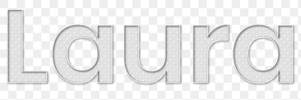 Laura polka dot png typography text