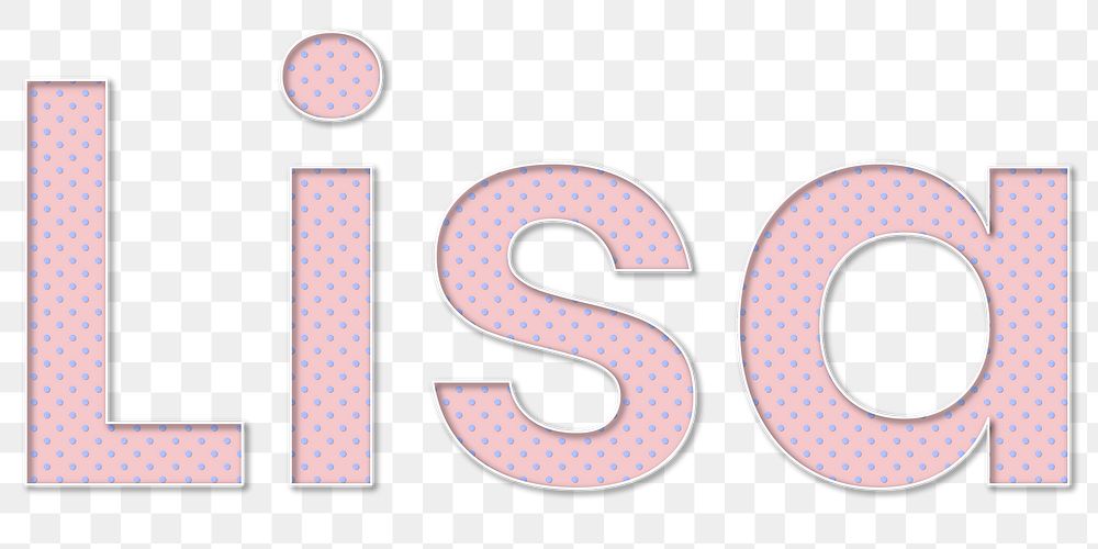 Lisa png female name typography