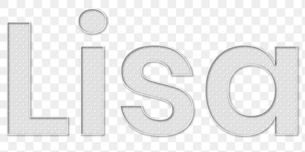 Lisa name png polka dot typography word