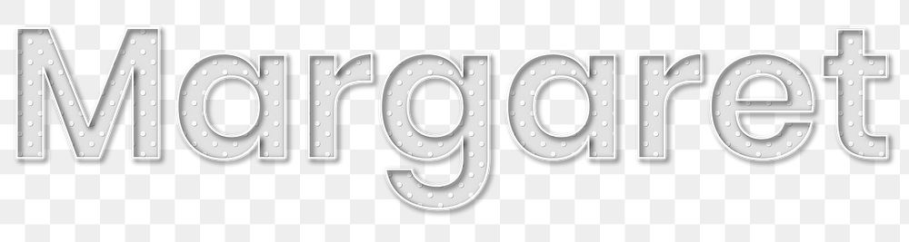 Margaret female name typography png