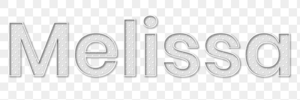 Melissa name png polka dot typography word
