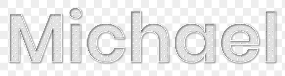 Michael male name typography png