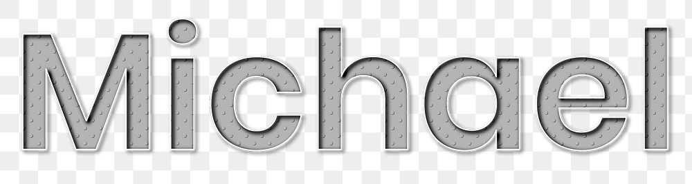 Png male name Michael typography lettering