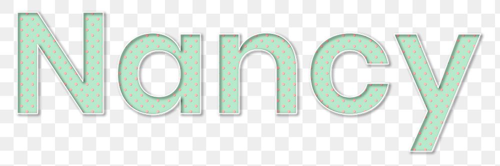 Nancy png female name typography