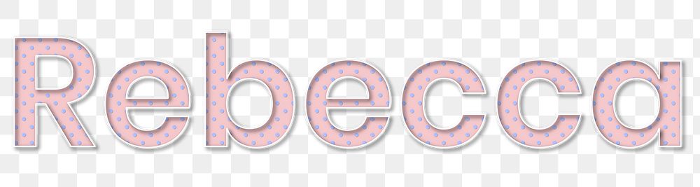 Rebecca name png polka dot typography word