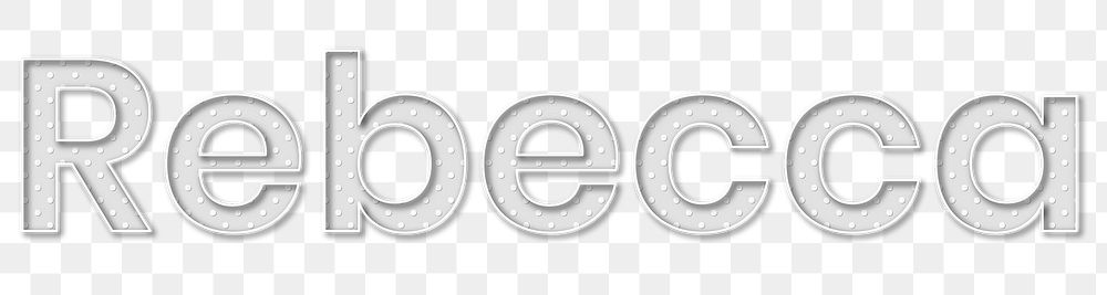 Rebecca female name typography png