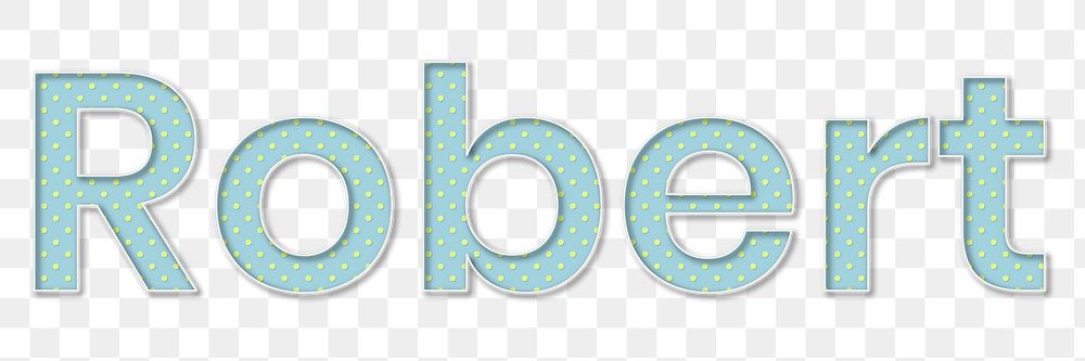 Robert name png polka dot typography word