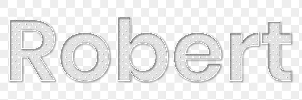 Robert polka dot png typography text