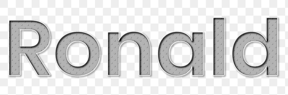 Ronald name png polka dot typography word