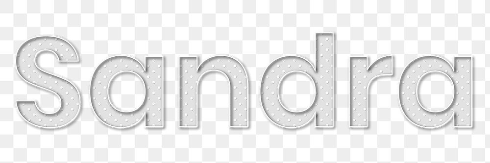 Sandra female name typography png
